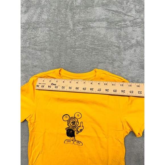 24hr LAUNDRY FU GOLD 70S 80S THROWBACK WOMENS BABYDOLL GOLD T-SHIRT SMALL - Picture 5 of 5